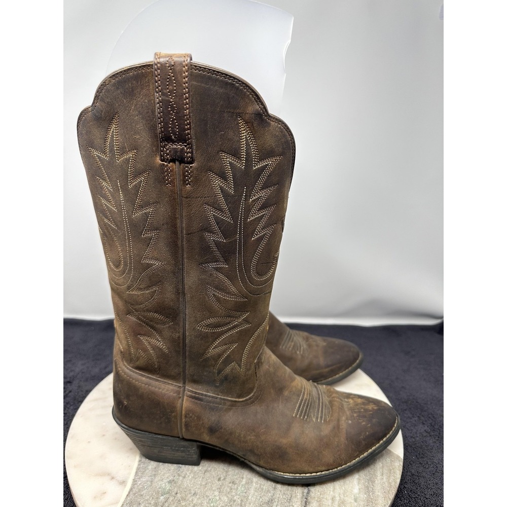 Ariat Boots Mens Size 8.5B Brown Heritage Leather Western‎ Cowboy Style 10001021 - Picture 6 of 11